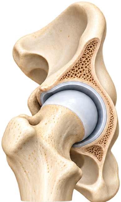Early change — Hip osteoarthritis / teaching illustration