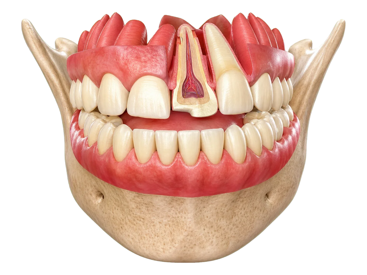 Dentition & tooth structure / sectional illustration