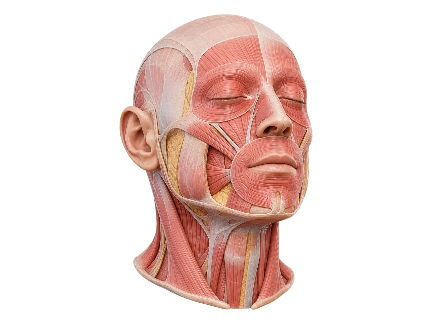 Face & superficial muscles — Anatomical illustration