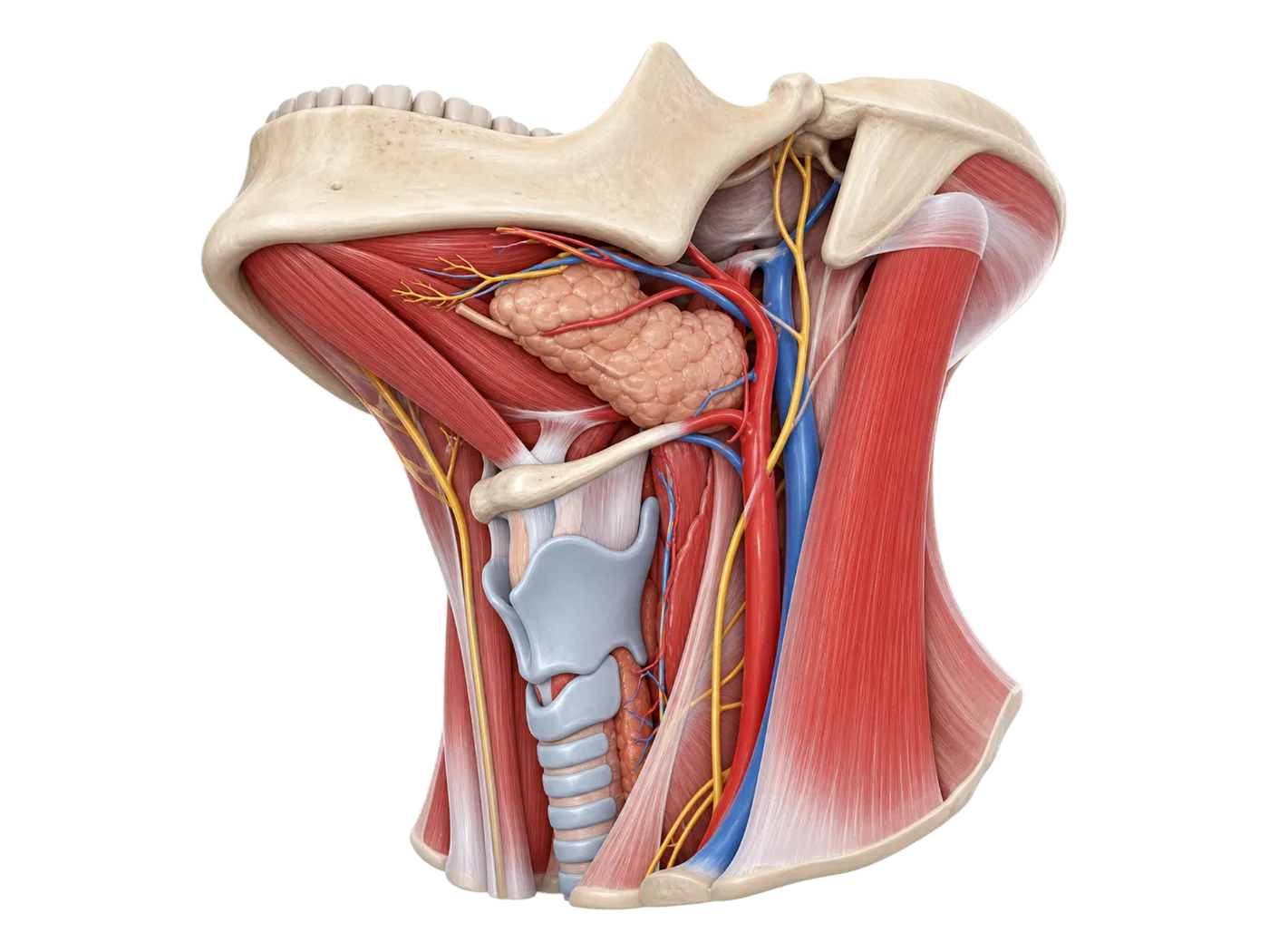 Submandibular region — Anatomical illustration