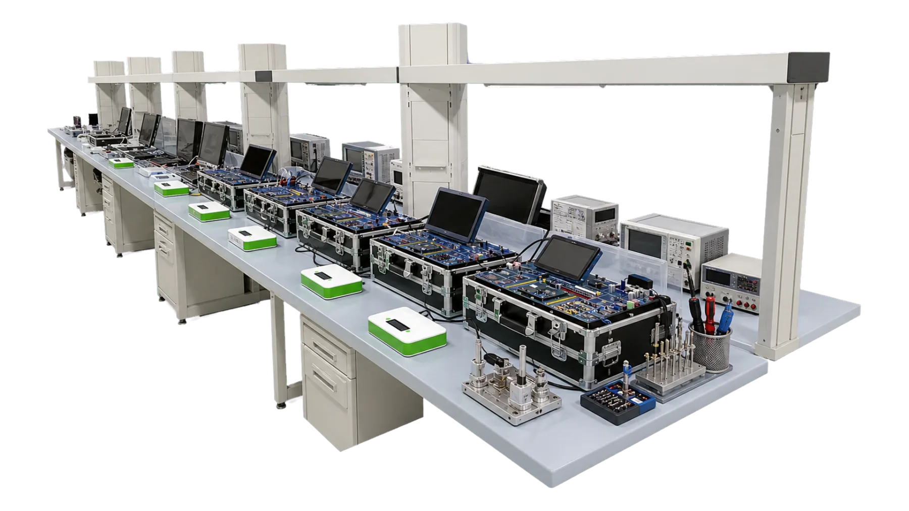 Electronics integration and testing — Functional and electronics checks are recorded before dispatch