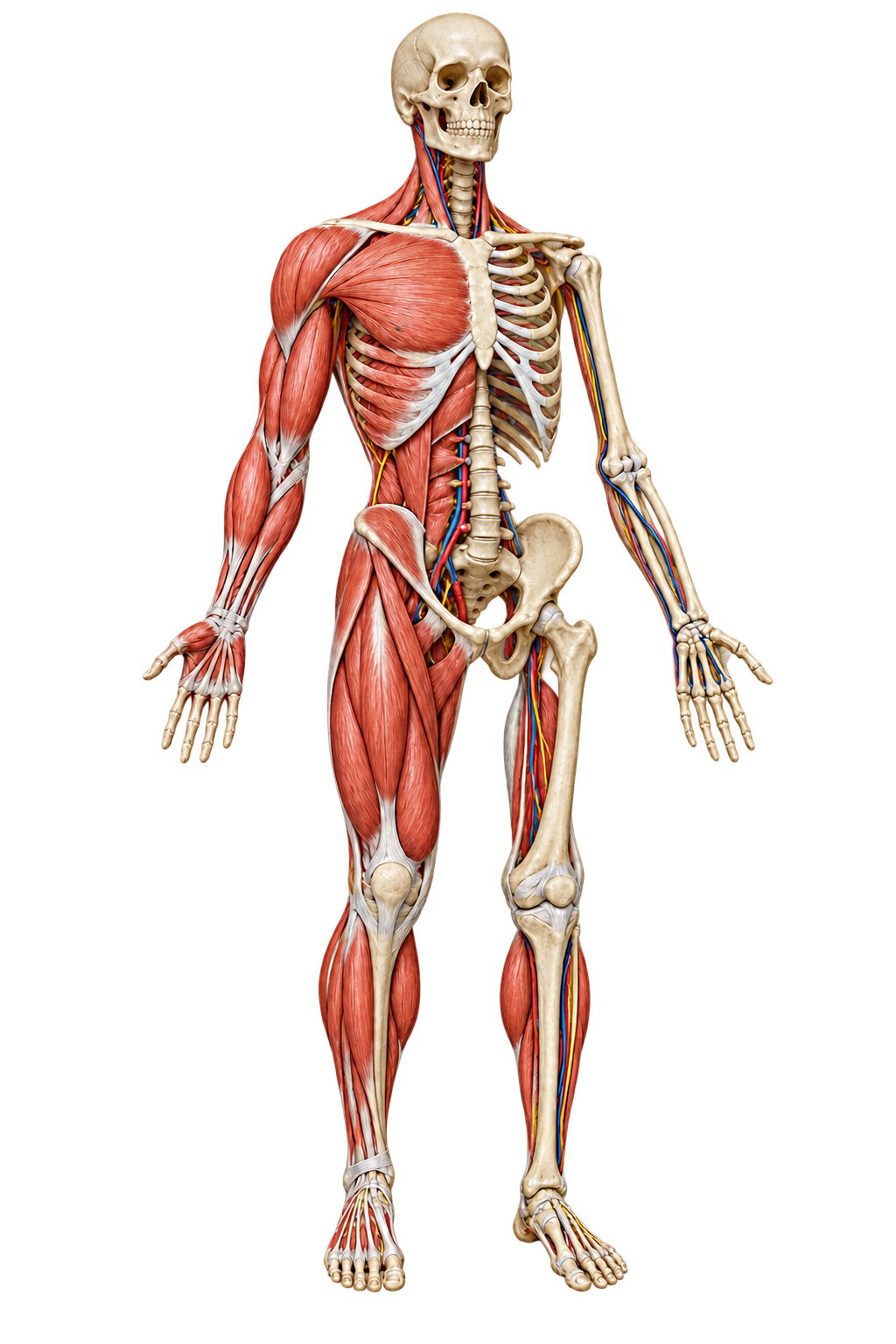 Whole-body anatomy / anterior view